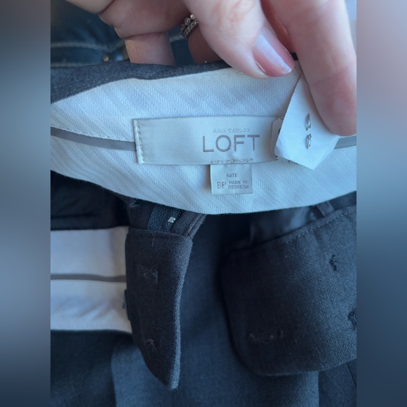 Loft brand size 8 gray work pants - Picture 2 of 3